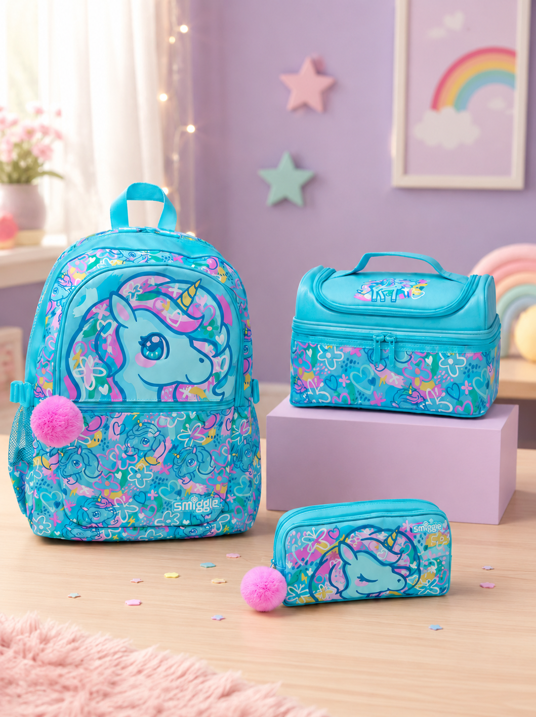 Smiggle Blue Bright Eyes 3 Pieces Set