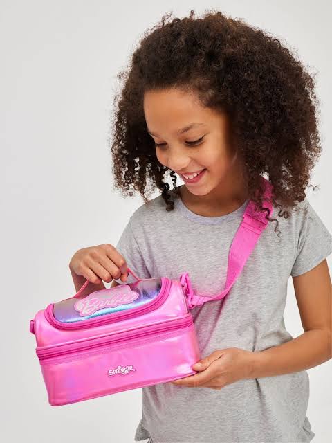 Smiggle Barbie Light Up Trolley Backpack 18 inch + Lunch Bag